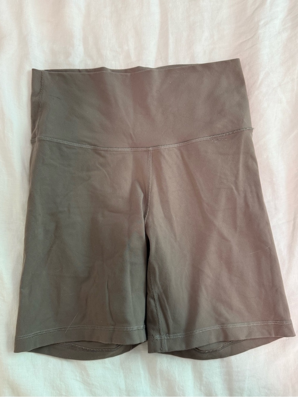 TNA High-Waist Bike Shorts in Turner Taupe